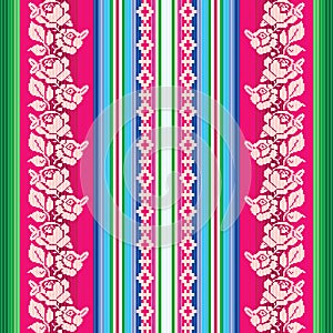 South american traditional textile seamless pattern