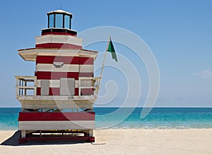 South Beach lifeguard hut in Miami, Florida