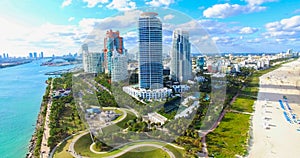 South Beach, Miami Beach. Florida. Aerial view.