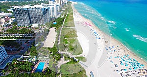 South Beach, Miami Beach. Florida. Aerial view.