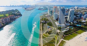 South Beach, Miami Beach. Florida. Aerial view.