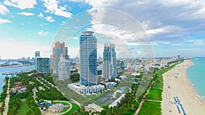 South Beach, Miami Beach. Florida. Aerial view.