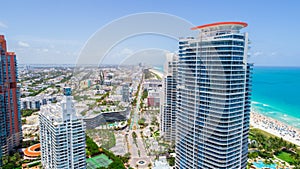 South Beach, Miami Beach. Florida. Aerial view.