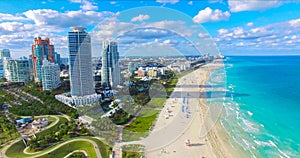 South Beach, Miami Beach. Florida. Aerial view.