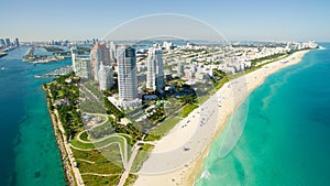 South Beach, Miami Beach. Florida. Aerial view.