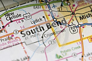 South Bend on map