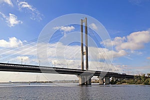 South bridge across the Dnieper River, Kiev, Ukraine.