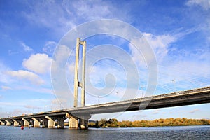 South bridge across Dnieper River, Kiev, Ukraine.