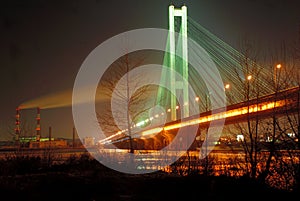 South Bridge at Night, Kiev, UA