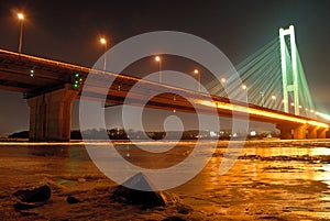 South Bridge at Night, Kiev, UA