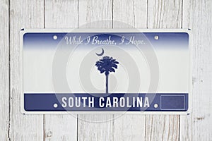 South Carolina car license plate