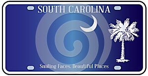South Carolina Flag License Plate