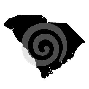 South Carolina map silhouette vector illustration