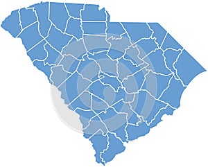 South Carolina State by counties