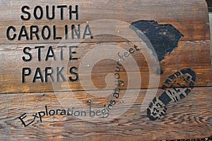 South Carolina State Parks wooden sign photo