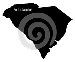 South Carolina State Silhouette Map