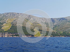 The south coast of the Croatian isle Hvar