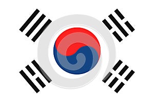 South Corea flag photo