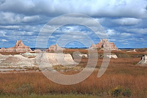 South Dakota Badlands rock outcrops