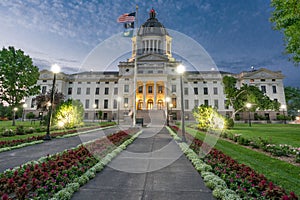 South Dakota Capital Building at night