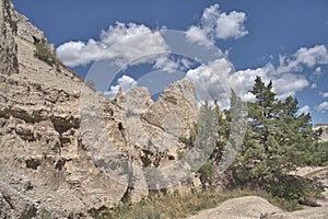 South Dakota landscape boasts a maze of  buttes , canyons, pinnac