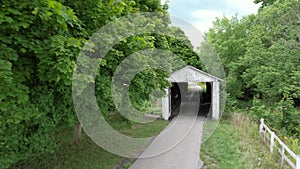 South Denmark Covered bridge in Ashtabula county, Ohio, USA