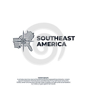 south east america logo template