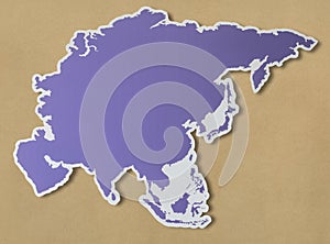 South East Asia continent map icon