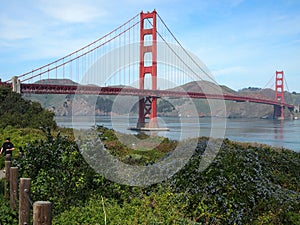 South end of Golden Gate Bridge north of San Francisco, CA