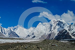 South Engilchek Inylchek glacier in Tian-Shan mountains