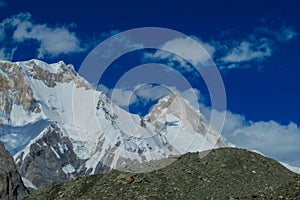 South Engilchek Inylchek glacier in Tian-Shan mountains