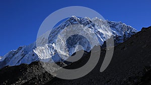 South face of Mount Nuptse 7861, view from Lobuche