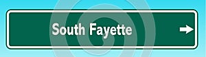 South Fayette Road Sign