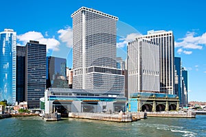 The South Ferry Terminal of the Staten Island Ferry seen from th photo