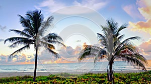 A South Florida Beach at Sunset brings out the calm serenity out the sand & surf.