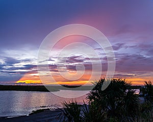 South Florida nature preserve sunset