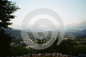 South of France Landscape: View from the top of a village photo