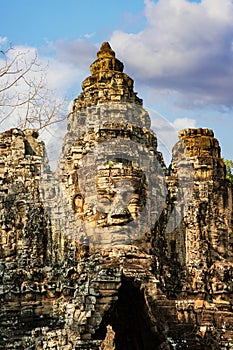 The South Gate of Angkor Thom is one of the five gateways into the ancient Khmer city photo