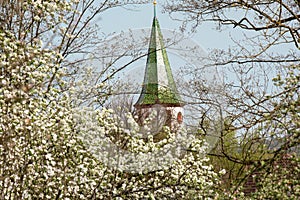 south germany rural spring church