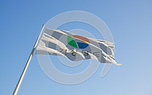 South Gyeongsang Korea flag low angle