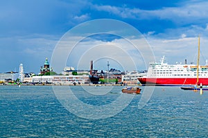 South harbor, SkyWheel, Russian Orthodox Uspenski Cathedral, in