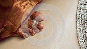 South Indian brides foot photo