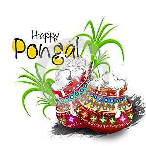 South Indian Festival Pongal Background Template Design Illustration - Pongal Festival Background