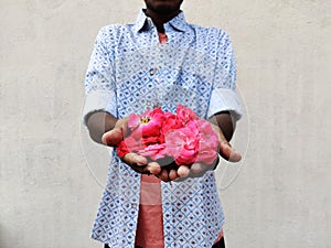 South Indian man in white shirt