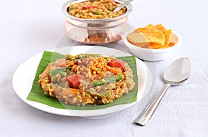 South Indian Traditional Vegetarian Rice Dish, Bisi Bele Bath photo