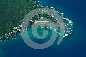 South Kona coast, Big Island aerial shot