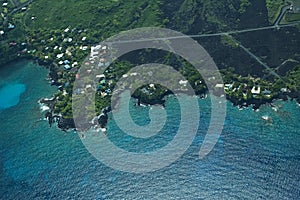 South Kona coast, Big Island aerial shot