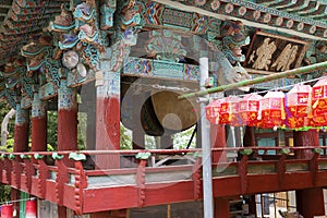 South Korea. Busan. Beomeosa Temple. Drum.