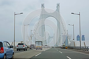 South Korea. Busan. The Gwangan Bridge.