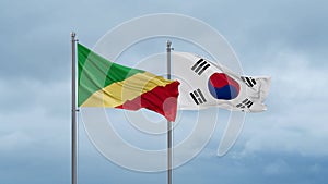 South Korea and Congo-Brazzaville flag